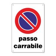 CARTELLO PVC PASSO CARRABILE CC01 3A