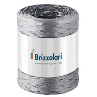 FETTUCCIA RAFIA BRIZZOLARI 6802 MM5X200MT ARGENTO