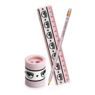 SET RIGHELLO TEMPERINO MATITA CHIARA FERRAGNI 023215400  | Pianeta Cancelleria