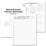 REGISTRO OPERAZIONI PULIZIA E SANIFICAZIONE 3219R0100 RISTOR